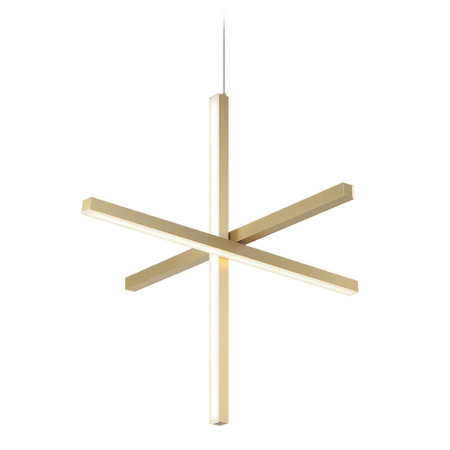 Matteo Lighting Crosley Brushed Gold LED Pendant Light