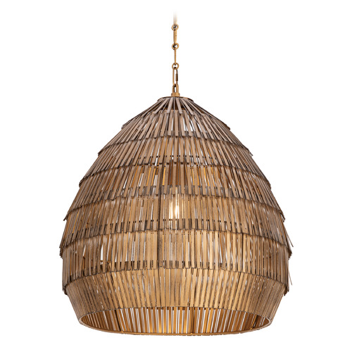 Maxim Lighting Maxim Lighting Gilda Antique Brass Pendant Light with Teardrop Shade 29182AB