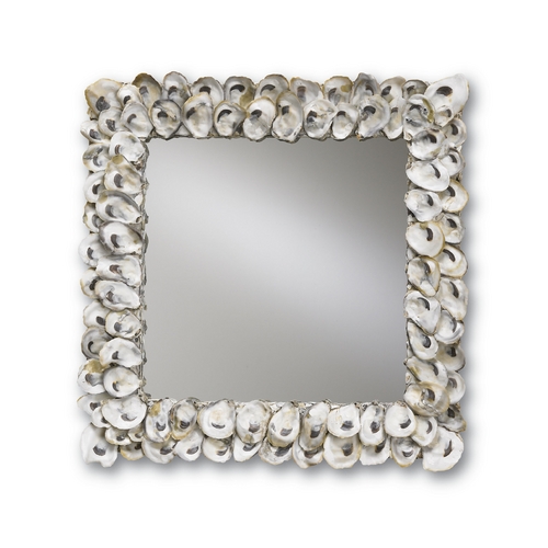 Oyster Shell 20x20 Mirror by Currey & Company