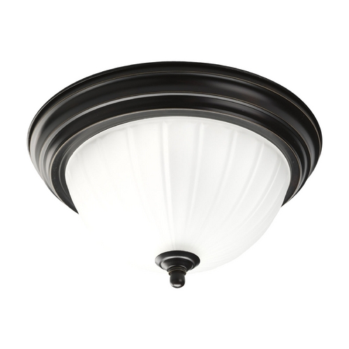 11.38-Inch Flush Mount in Antique Bronze by Progress Lighting