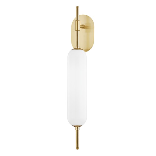 Mitzi by Hudson Valley Miley Aged Brass LED Sconce by Mitzi by Hudson Valley H373101-AGB