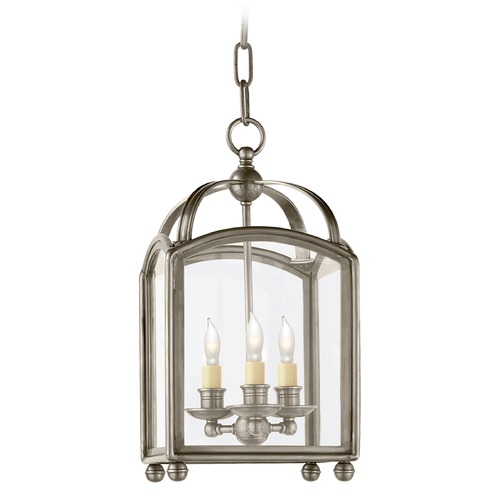 E.F. Chapman Arch Top Mini Lantern in Antique Nickel by Visual Comfort Signature