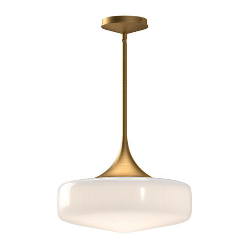 Lincoln 14-Inch Schoolhouse Pendant in Aged Gold by Alora Lighting