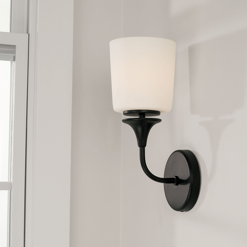 HomePlace by Capital Lighting Presley Wall Sconce in Matte Black by HomePlace by Capital Lighting 648911MB-541