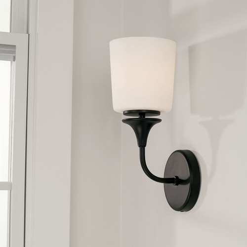 Presley Wall Sconce in Matte Black by HomePlace by Capital Lighting