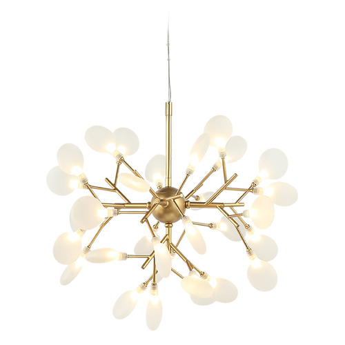 Hydragea Bloom Gold LED Pendant by Matteo Lighting