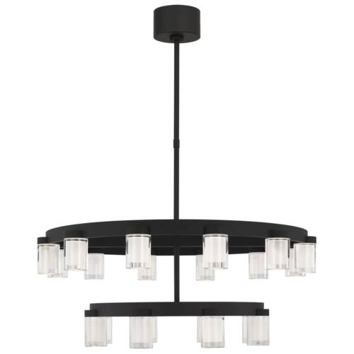 Visual Comfort Modern Collection Esfera Nightshade Black LED Chandelier