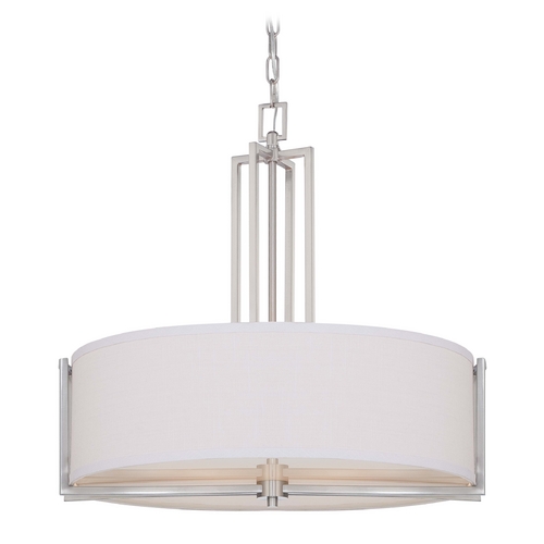 Modern Drum Pendant in Brushed Nickel by Nuvo Lighting