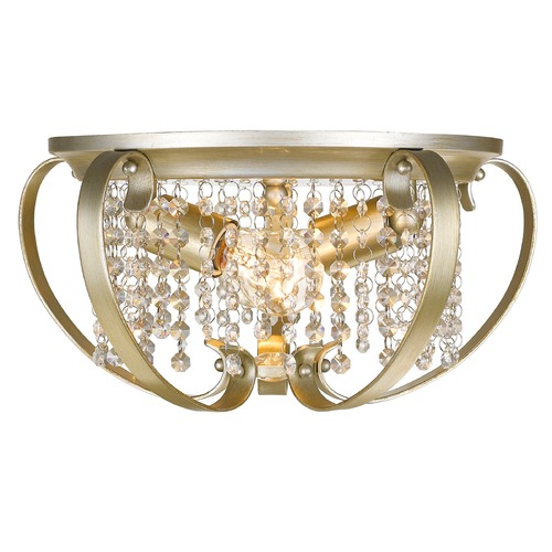 Ella White Gold Flush Mount by Golden Lighting