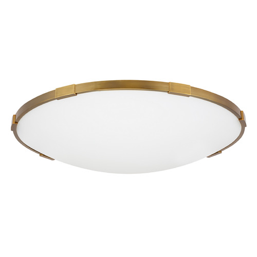 Visual Comfort Modern Collection Sean Lavin Lance 24-Inch 277V 3000K LED Flush Mount in Aged Brass by VC Modern 700FMLNC24A-LED930-277