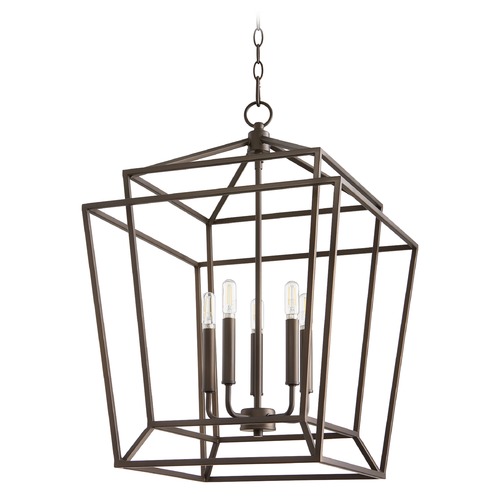 Quorum Lighting Monument Oiled Bronze Pendant by Quorum Lighting 8807-5-86