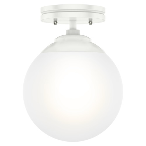 Hepburn Matte White Semi-Flush Mount by Hunter Fan Company