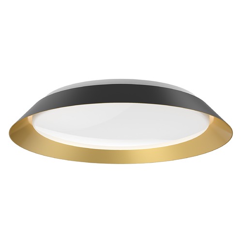 Kuzco Lighting Jasper 19-Inch LED Flush Mount in Black with Gold Interior by Kuzco Lighting FM43419-BK/GD