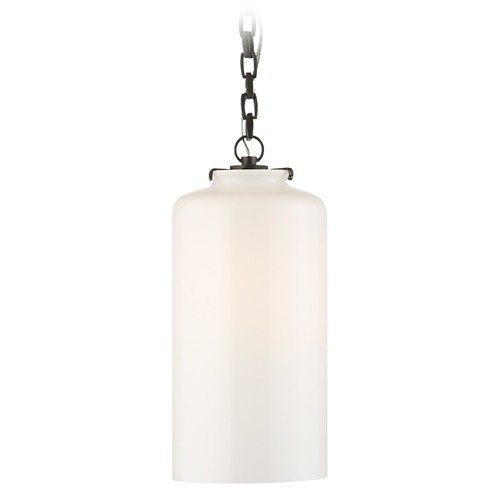 Visual Comfort Signature Collection Thomas OBrien Katie Cylinder Pendant in Bronze by Visual Comfort Signature TOB5226BZG3WG