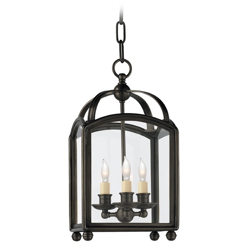 E.F. Chapman Arch Top Mini Lantern in Bronze by Visual Comfort Signature