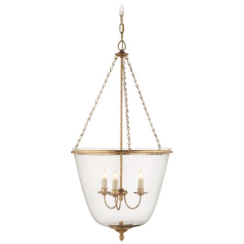 Aerin Pondview Medium Jar Lantern in Antique Brass by Visual Comfort Signature