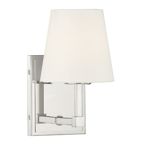 9.5-Inch High Wall Sconce in Polished Nickel by Meridian