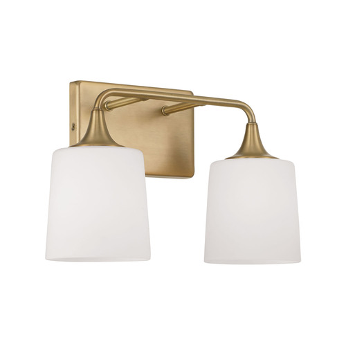 HomePlace by Capital Lighting Presley 2-Light Bath Light in Brass by HomePlace by Capital Lighting 148921AD-541