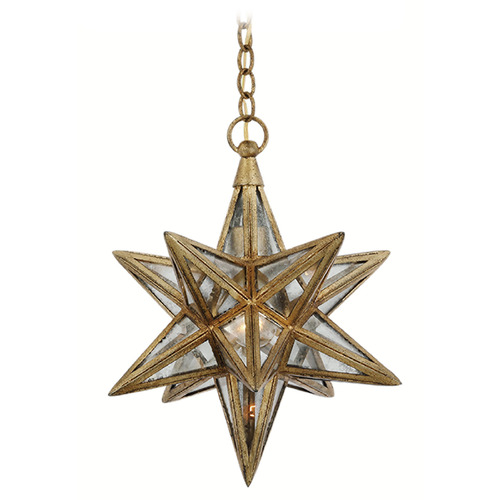 Visual Comfort Signature Collection Chapman & Myers Moravian Star Lantern in Gilded Iron by VC Signature CHC5210GIAM