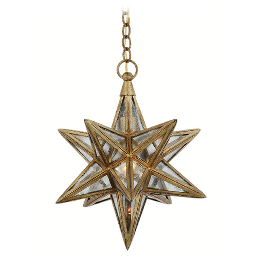 Chapman & Myers Moravian Star Lantern in Gilded Iron by VC Signature