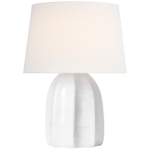 Visual Comfort Signature Collection Barbara Barry Melanie Crackled Ivory LED Accent Lamp
