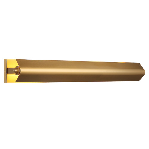 Matteo Lighting Finneas Aged Gold Brass LED Vertical Bathroom Light