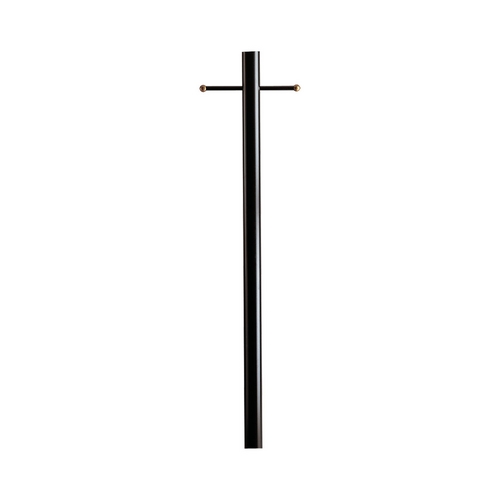 84-Inch  Aluminum Post with Photo Cell and Ladder Rest in Black by Generation Lighting