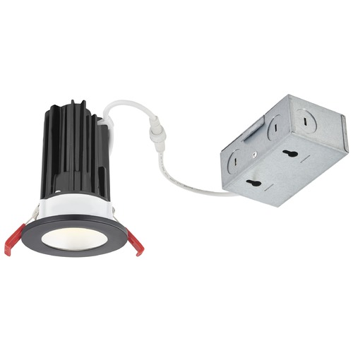 Recesso Lighting by Dolan Designs 2'' LED Canless 15W Black/Spun Nickel Recessed Downlight 2700K 38Deg IC Rated By Recesso RL02-15W38-27-W/SN SMOOTH TRM