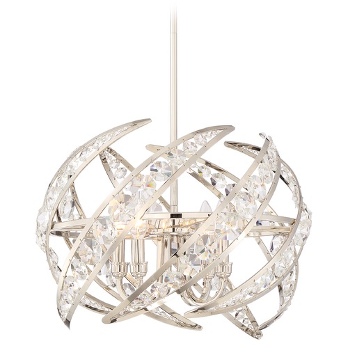 Crescent Polished Nickel Pendant by Quoizel Lighting