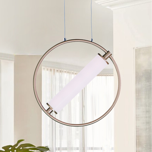 ET2 Lighting Flare 11.75-Inch LED Pendant in Black & Soft Gold by ET2 Lighting E23273-93BKSFTG