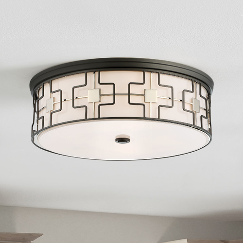 Dark Grey with Polished Nickel LED Flush Mount by Minka Lavery