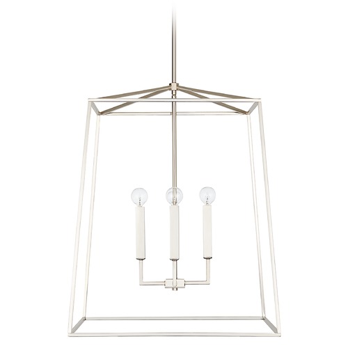 Capital Lighting Thea 22-Inch Hanging Lantern in Polished Nickel by Capital Lighting 537643PN