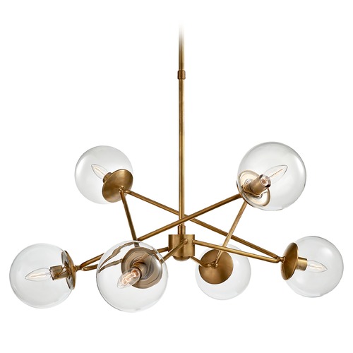 Visual Comfort Signature Collection Aerin Turenne Large Dynamic Chandelier in Brass by Visual Comfort Signature ARN5262HABCG