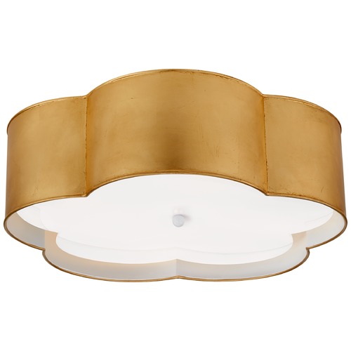 Visual Comfort Signature Collection Kate Spade New York Bryce Flush Mount in Gild by Visual Comfort Signature KS4118GWHTFA