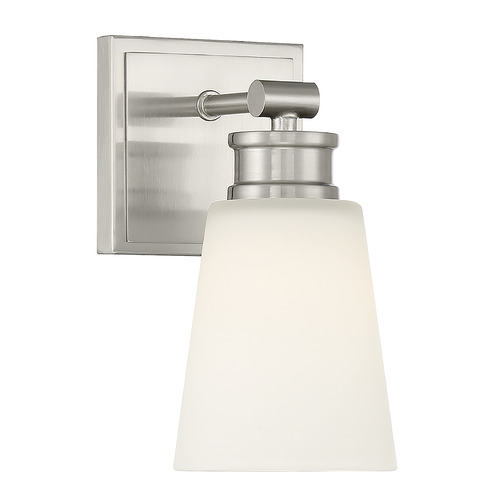 9.5-Inch High Wall Sconce in Brushed Nickel by Meridian