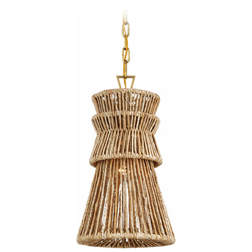 Visual Comfort Signature Collection Chapman & Myers Antigua 10-Inch Pendant in Brass by VC Signature CHC5020ABNAB