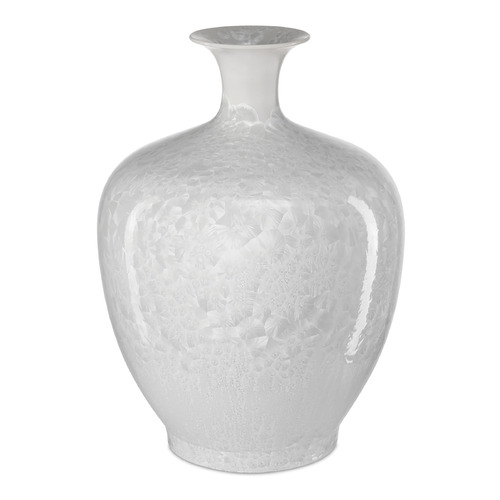 Currey and Company Crystalline Crystallized White Vase