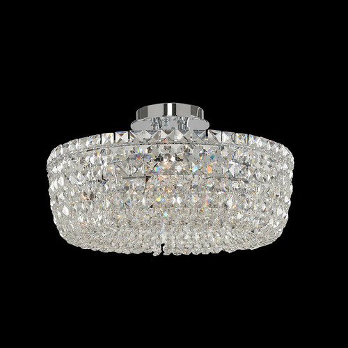 Allegri Crystal Cesano Polished Chrome Semi-Flushmount Light