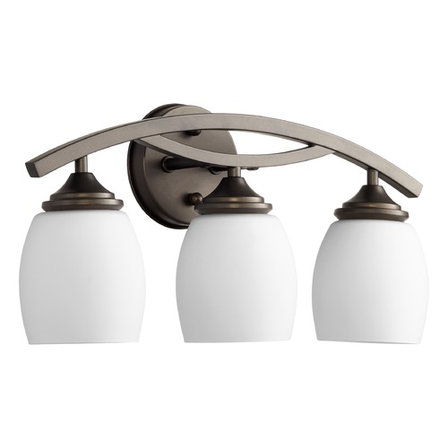 Quorum Lighting Oiled Bronze Bathroom Light by Quorum Lighting 5030-3-86