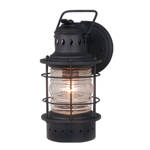 Hyannis Textured Black Outdoor Wall Light by Vaxcel Lighting