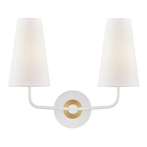 Merri Aged Brass & Soft Off White Sconce by Mitzi by Hudson Valley