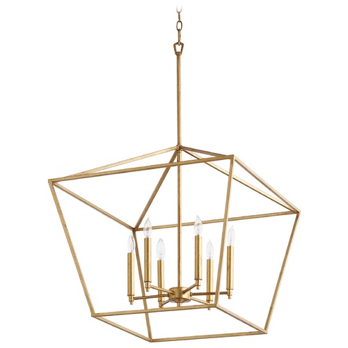 Gabriel Gold Leaf Pendant by Quorum Lighting