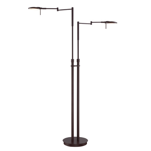 Arnsberg Dessau Turbo Bronze LED Swing Arm Lamp with Bowl / Dome Shade