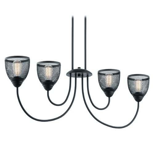 Kichler Lighting Voclain 42-Inch Black Linear Chandelier by Kichler Lighting 52273BK