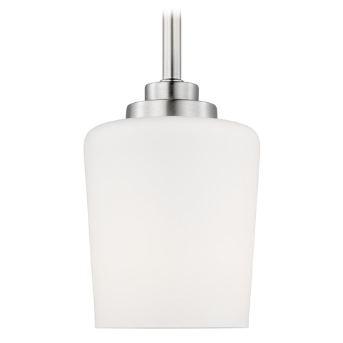 Windom Brushed Nickel LED Mini Pendant by Generation Lighting