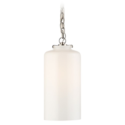 Thomas OBrien Katie Cylinder Pendant in Nickel by Visual Comfort Signature