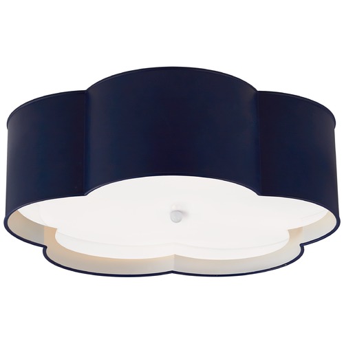 Kate Spade New York Bryce Flush Mount in French Navy by Visual Comfort Signature