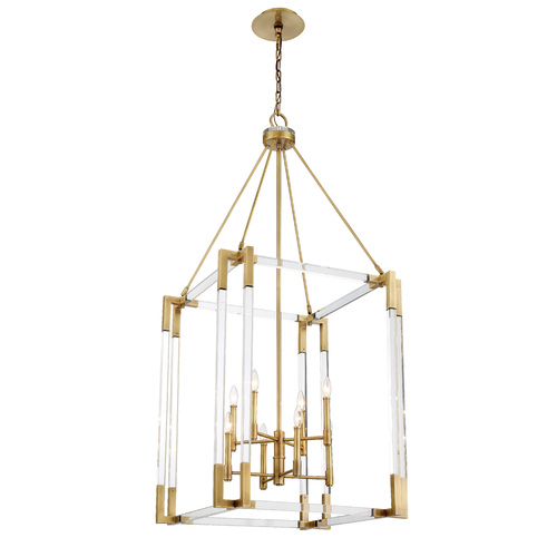 Prima Vista 8-Light Pendant in Brass by Metropolitan
