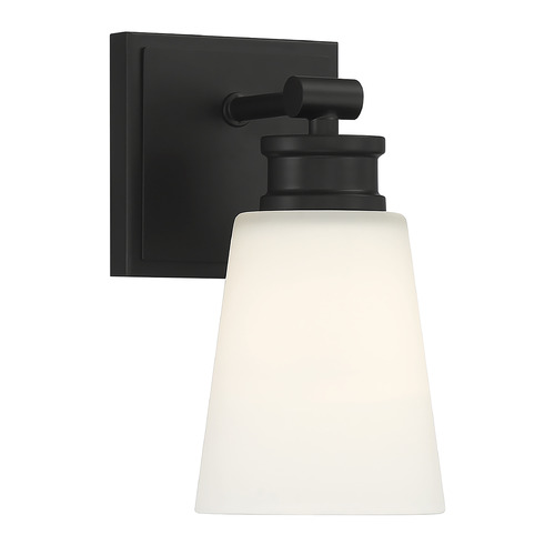 9.5-Inch High Wall Sconce in Matte Black by Meridian