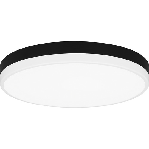 Quoizel Lighting Weldin 15-Inch LED Flush Mount in Black & White by Quoizel Lighting WLN1615MBKW
